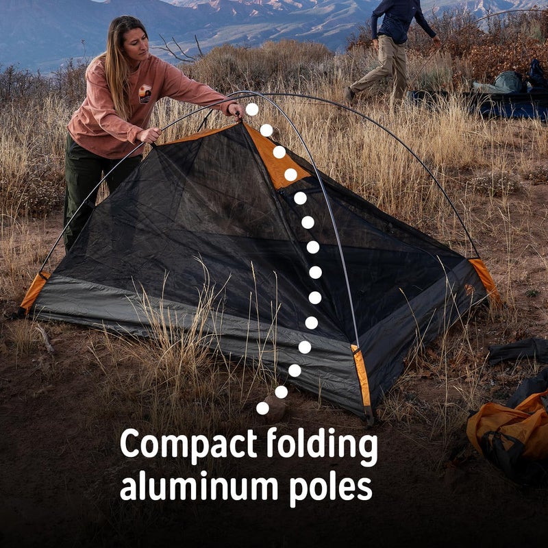 Kelty Grand Mesa 2P Backpacking Tent â€“ 3 Season 2 Man Camping Thru Hiking Shelter, Aluminum Poles, Single Door + Vestibule, 2024 Model (2P) - Image 5